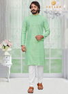 Light Green Colour Outluk vol 25 Stylish Fancy Designer Party And Function Wear Art Silk With Lucknowi Kurta Churidar Pajama Redymade Collection 25002